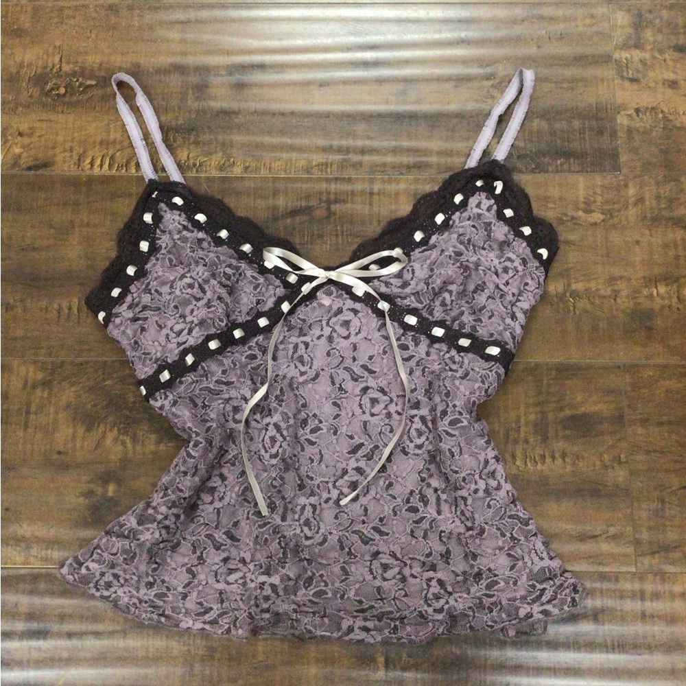 Urban Outfitters Purple Lace Cami Tank Top
